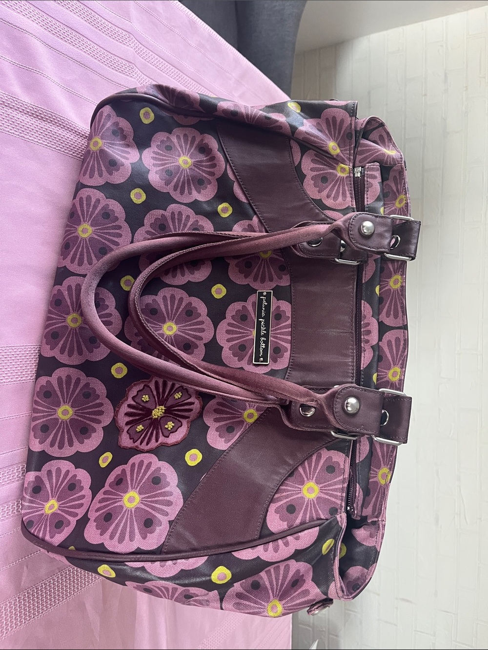 Large Purple Diaper Bag